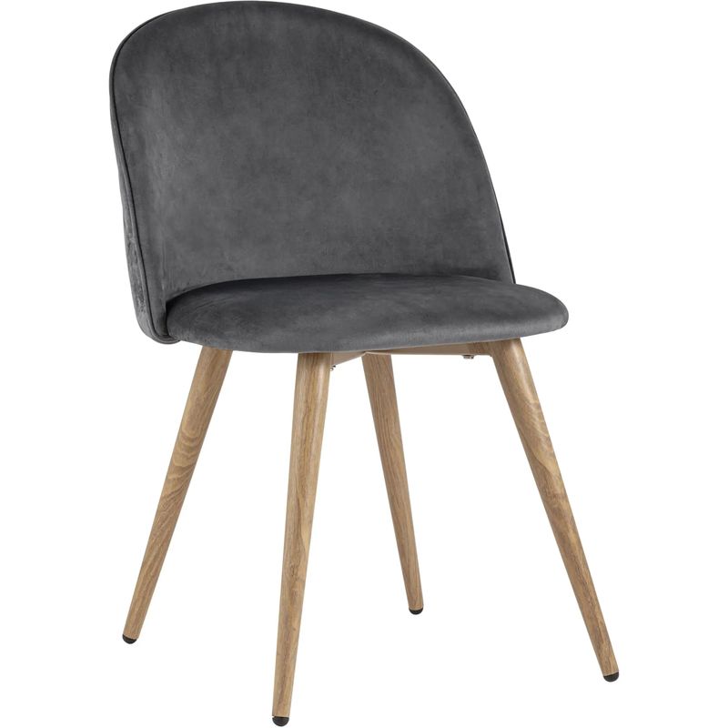 Стул Miruna Chair Спинка Ромбы Серый Велюр Серый Древесина Стул Miruna Chair Спинка Ромбы Серый Велюр Серый Древесина в Липецке | Loft Concept