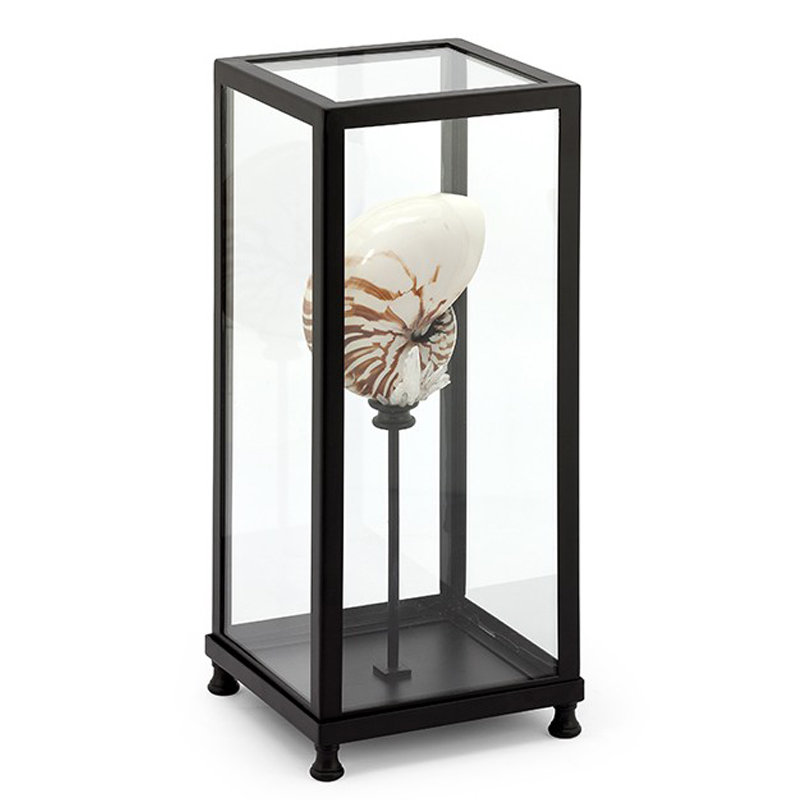 Статуэтка GLASS BOX DECORATION LG Прозрачный Бежевый Черный Статуэтка GLASS BOX DECORATION LG Прозрачный Бежевый Черный в Липецке | Loft Concept