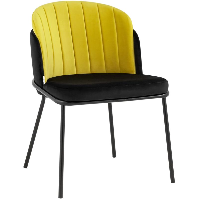 Стул Penelope Chair Желтый Цвет Металлические Ножки Желтый Черный Стул Penelope Chair Желтый Цвет Металлические Ножки Желтый Черный в Липецке | Loft Concept