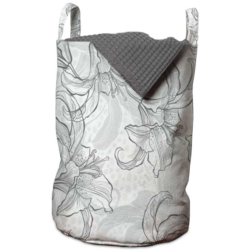 Корзина Black and White Flowers Basket Черно-белый Корзина Black and White Flowers Basket Черно-белый в Липецке | Loft Concept