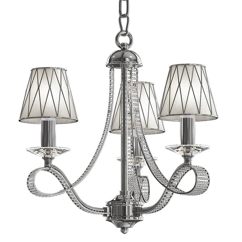 Люстра Franseza Chandelier chrome 52 Хром Белый Люстра Franseza Chandelier chrome 52 Хром Белый в Липецке | Loft Concept