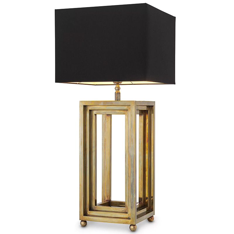 Настольная лампа Eichholtz Table Lamp Menaggio Винтажная латунь Черный Настольная лампа Eichholtz Table Lamp Menaggio Винтажная латунь Черный в Липецке | Loft Concept