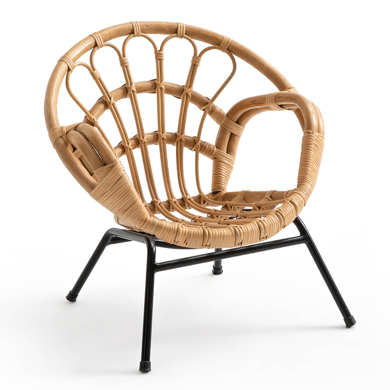 Кресло детское Wicker Baby Chair Бежевый Черный Кресло детское Wicker Baby Chair Бежевый Черный в Липецке | Loft Concept