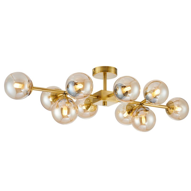 Люстра Berries Chandelier amber 10 Янтарь (Amber) Латунь Люстра Berries Chandelier amber 10 Янтарь (Amber) Латунь в Липецке | Loft Concept