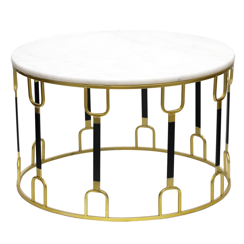Приставной стол Dorius Side Table white marble Латунь Черный Белый Мрамор Bianco Приставной стол Dorius Side Table white marble Латунь Черный Белый Мрамор Bianco в Липецке | Loft Concept