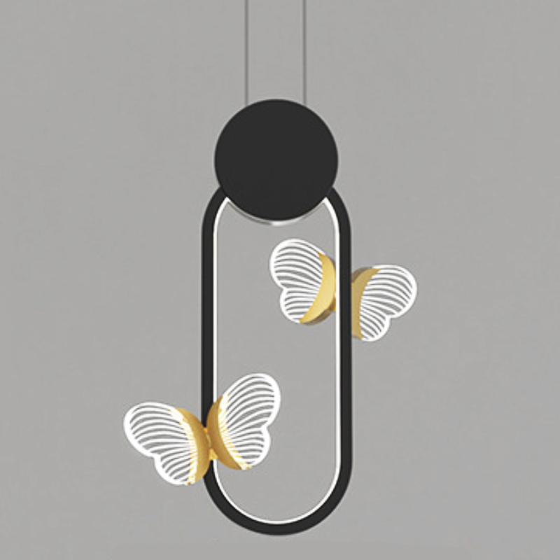 Светильник Butterfly Black Oval Прозрачный Черный Золотой Светильник Butterfly Black Oval Прозрачный Черный Золотой в Липецке | Loft Concept