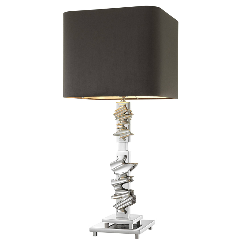 Настольная лампа Eichholtz Table Lamp Abruzzo Nickel Никель Серый Настольная лампа Eichholtz Table Lamp Abruzzo Nickel Никель Серый в Липецке | Loft Concept