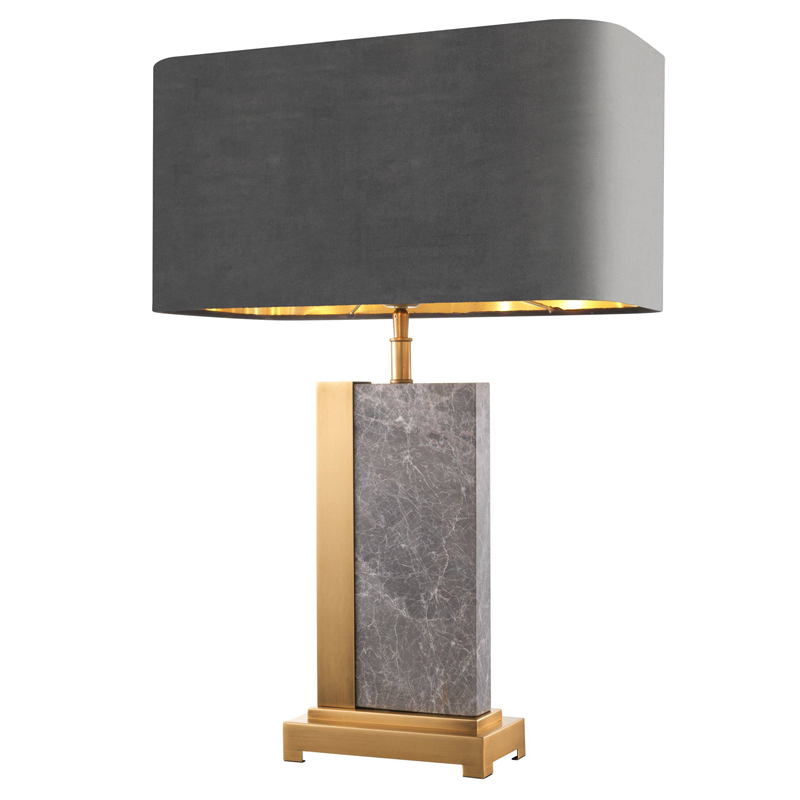 Настольная лампа Eichholtz Table Lamp Pietro Серый Латунь Античная полированная в Липецке | Loft Concept 