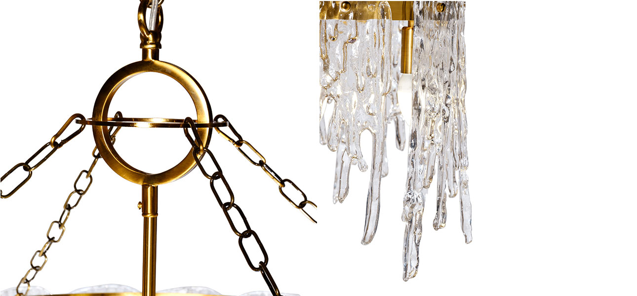 Люстра стеклянная Moon 80 см - фото №1