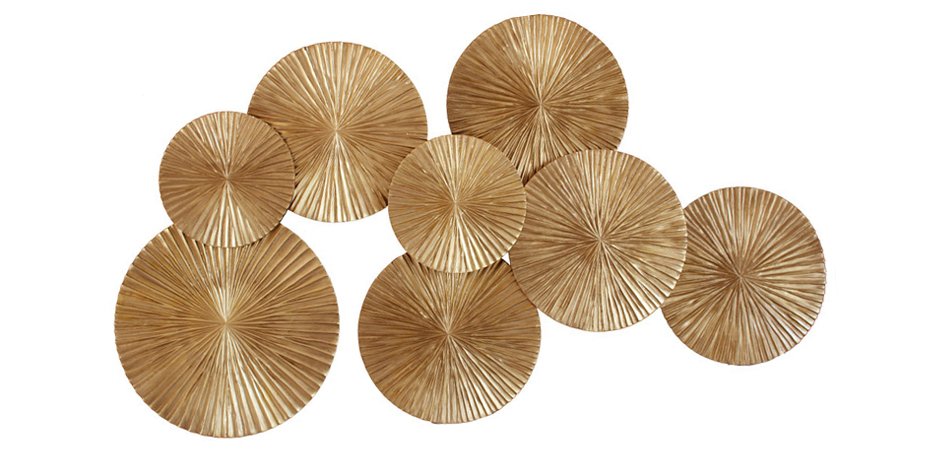 Арт-объект Apollo Gold Wall Plaque Disc Арт-объект Apollo Gold Wall Plaque Disc - Loft-Concept в Липецке
