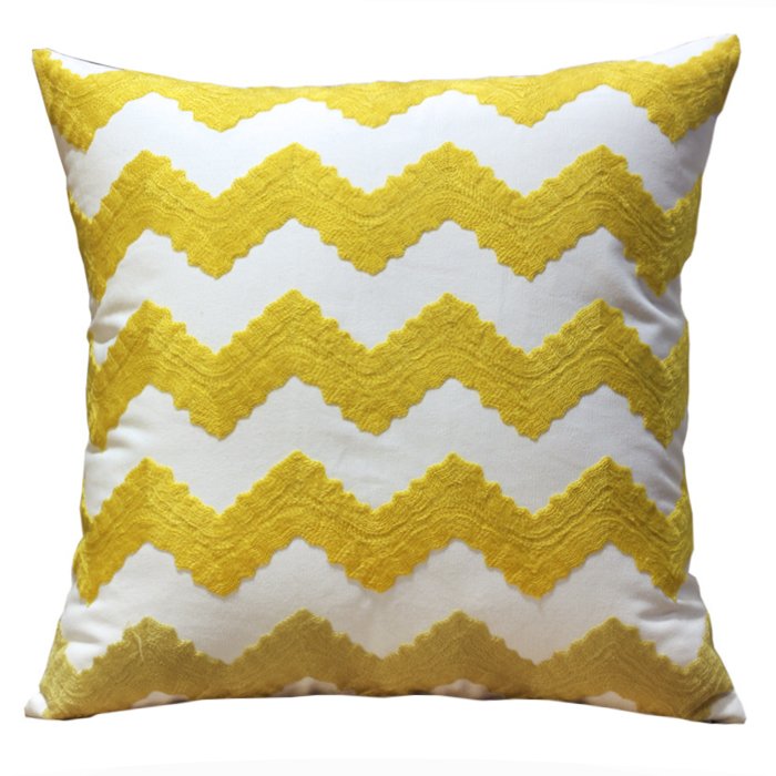 Декоративная подушка Yellow Chevron  в Липецке | Loft Concept 