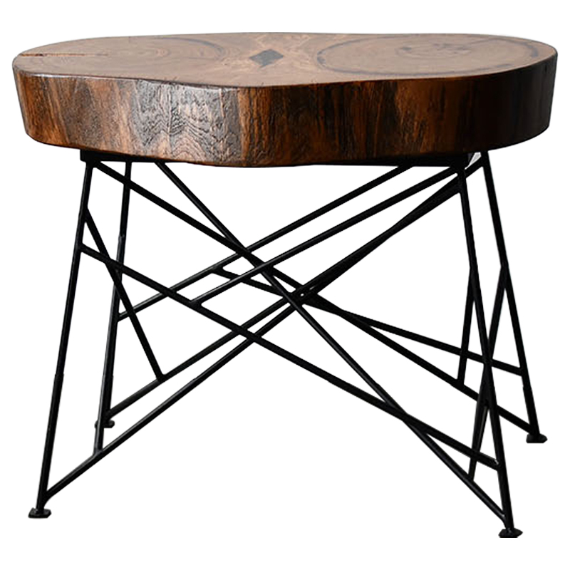 Кофейный стол Owly Industrial Metal Rust Coffee Table Коричневый Черный Кофейный стол Owly Industrial Metal Rust Coffee Table Коричневый Черный в Липецке | Loft Concept