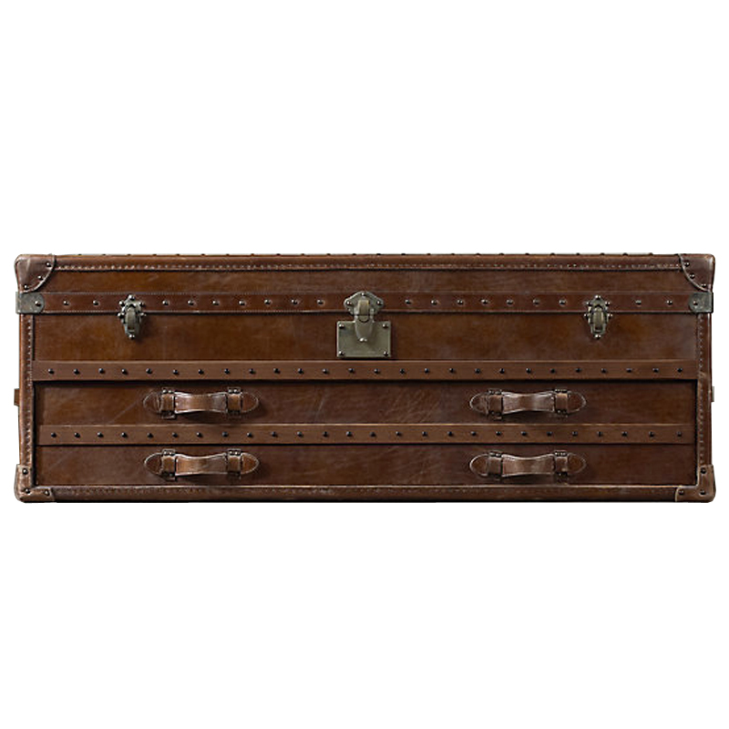 Restoration Hardware Mayfair Steamer Trunk Low Chest Коричневый винтаж Restoration Hardware Mayfair Steamer Trunk Low Chest Коричневый винтаж в Липецке | Loft Concept