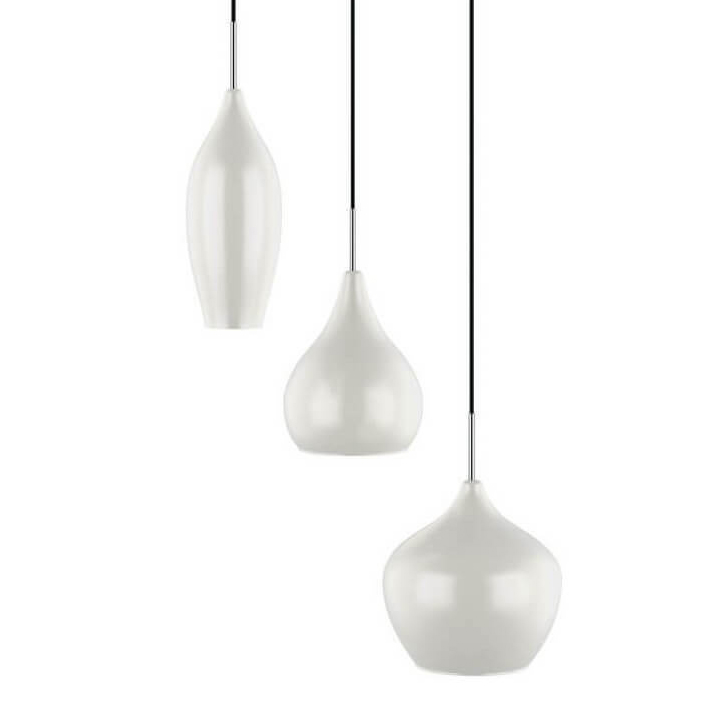 Люстра Candiano Milk Triple Белый Хром Люстра Candiano Milk Triple Белый Хром в Липецке | Loft Concept