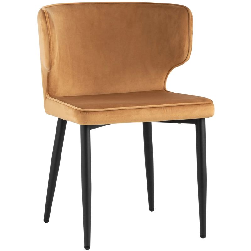 Стул Mateo Chair Терракотовый Велюр Терракотовый Черный Стул Mateo Chair Терракотовый Велюр Терракотовый Черный в Липецке | Loft Concept