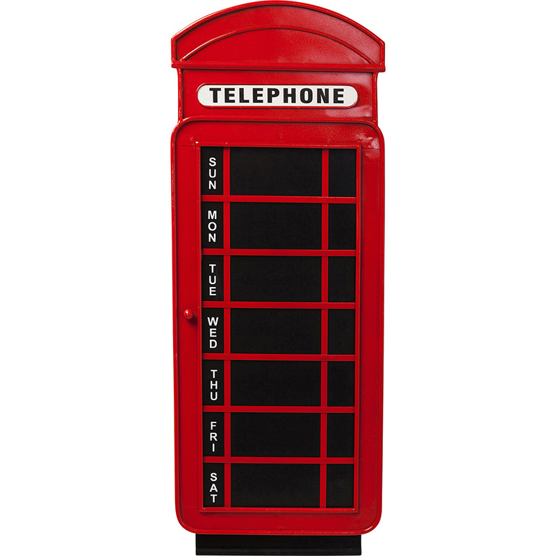 Магнитная доска Red Telephone Box Красный Черный Магнитная доска Red Telephone Box Красный Черный в Липецке | Loft Concept