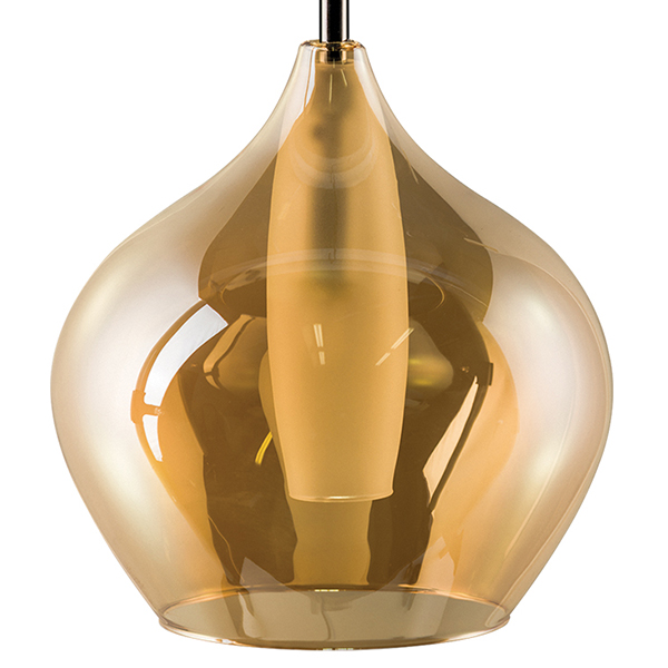 Подвесной светильник Candiano Amber One II Янтарь (Amber) Хром Подвесной светильник Candiano Amber One II Янтарь (Amber) Хром в Липецке | Loft Concept