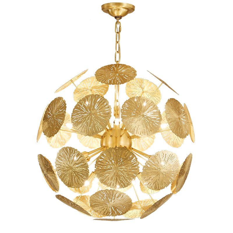 Люстра GLOBAL VIEWS LILY PAD Chandelier Латунь Люстра GLOBAL VIEWS LILY PAD Chandelier Латунь в Липецке | Loft Concept