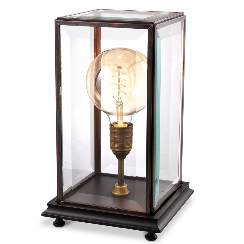Настольная лампа Eichholtz Table Lamp Easton Черный Бронза Прозрачный Настольная лампа Eichholtz Table Lamp Easton Черный Бронза Прозрачный в Липецке | Loft Concept