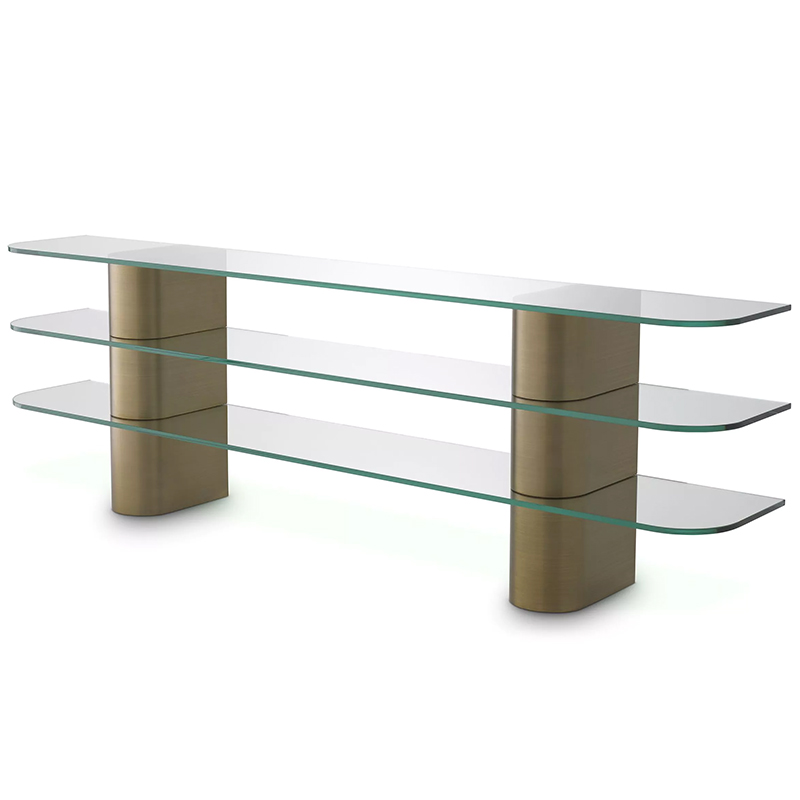 Консоль Eichholtz Console Table Lunden Прозрачное Стекло Латунь Консоль Eichholtz Console Table Lunden Прозрачное Стекло Латунь в Липецке | Loft Concept