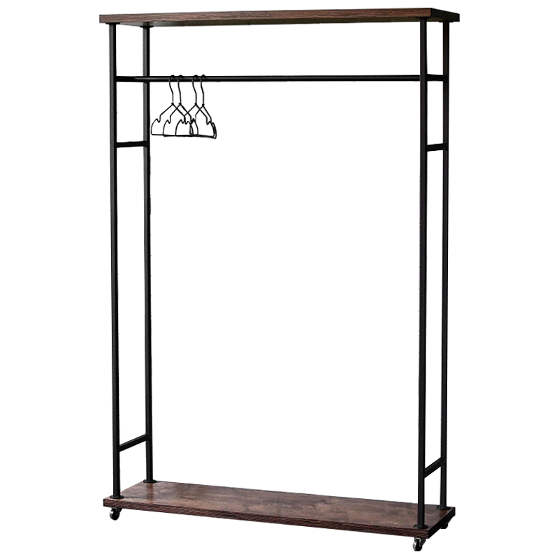 Рейл Lowery Brown Industrial Metal Rust Clothes Rail Черный Коричневый в Липецке | Loft Concept 