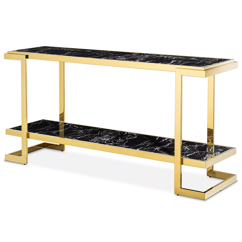 Консоль Eichholtz Console Table Senato Черный Мрамор Nero Глянцевое золото Консоль Eichholtz Console Table Senato Черный Мрамор Nero Глянцевое золото в Липецке | Loft Concept