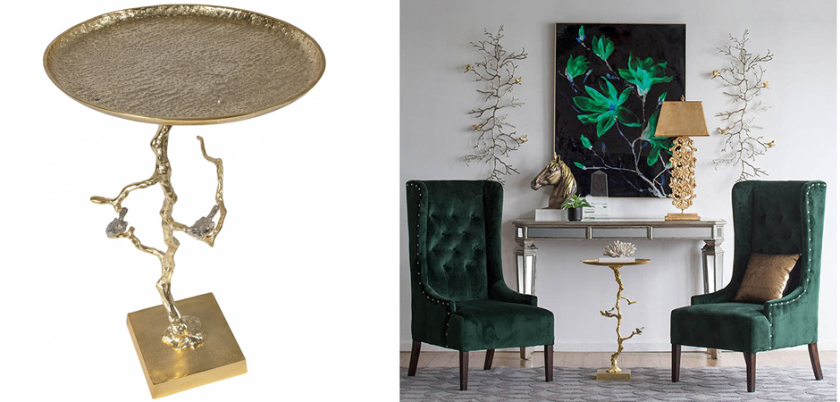 Приставной столик Tree Branch & Bird Gold Приставной столик Tree Branch & Bird Gold - Loft-Concept в Липецке