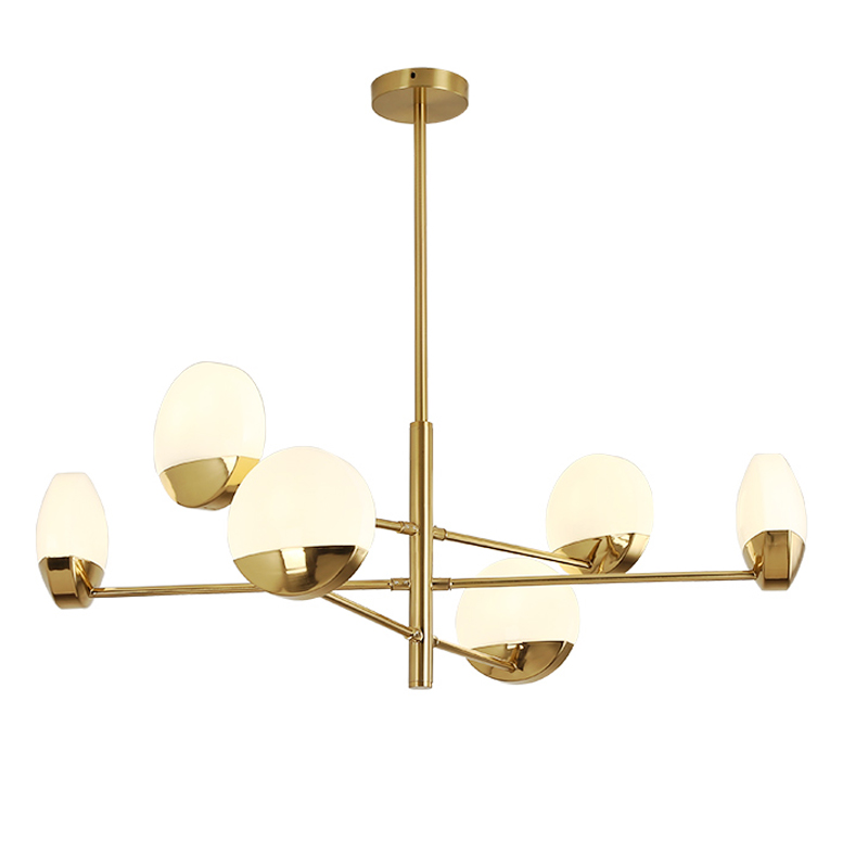 Люстра Perla Chandelier Глянцевое золото Белый Люстра Perla Chandelier Глянцевое золото Белый в Липецке | Loft Concept