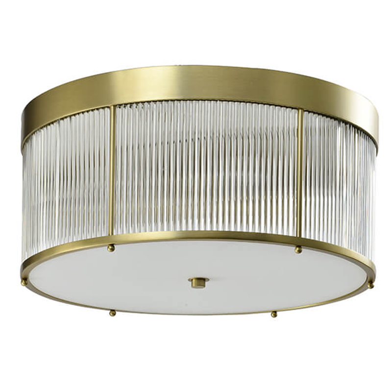 Потолочный светильник Caleb Brass Ceiling Lamp Латунь Прозрачный (Transparent) Потолочный светильник Caleb Brass Ceiling Lamp Латунь Прозрачный (Transparent) в Липецке | Loft Concept