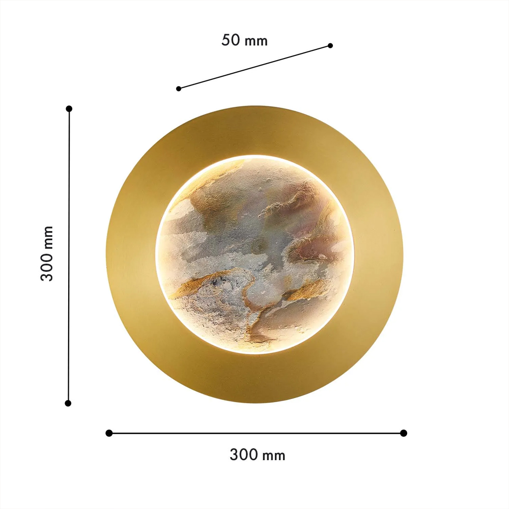 Бра в форме диска цвета латунь Brass Borders в Липецке
