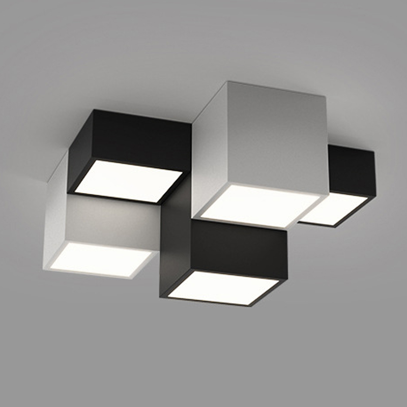Комбинация из 5-ти геометрических потолочных светильников Five Geometric Lamps Черный Белый Комбинация из 5-ти геометрических потолочных светильников Five Geometric Lamps Черный Белый в Липецке | Loft Concept