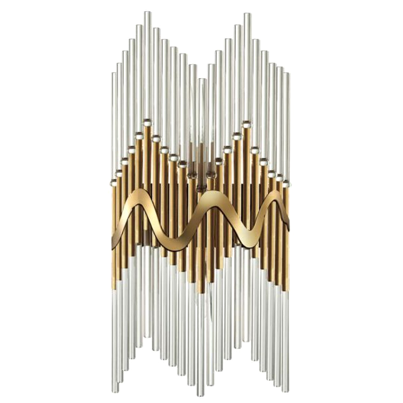 Бра Bronze Pipes стеклянное Бронза Прозрачный Бра Bronze Pipes стеклянное Бронза Прозрачный в Липецке | Loft Concept