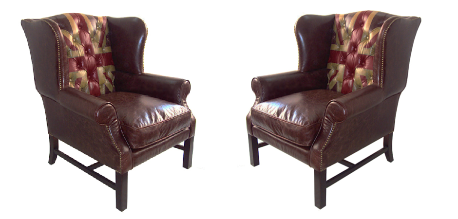 Кресло Leather Аrmchair Union Jack Кресло Leather Аrmchair Union Jack - Loft-Concept в Липецке