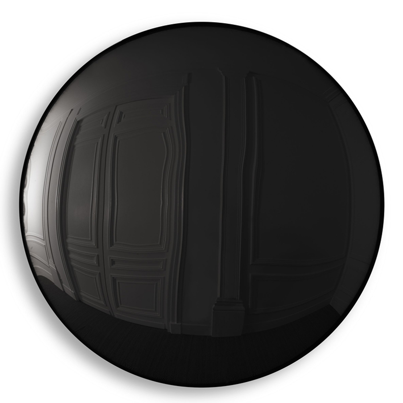 Настенный декор Eichholtz Mirror Pacifica Black Глянцевый черный Черный Настенный декор Eichholtz Mirror Pacifica Black Глянцевый черный Черный в Липецке | Loft Concept