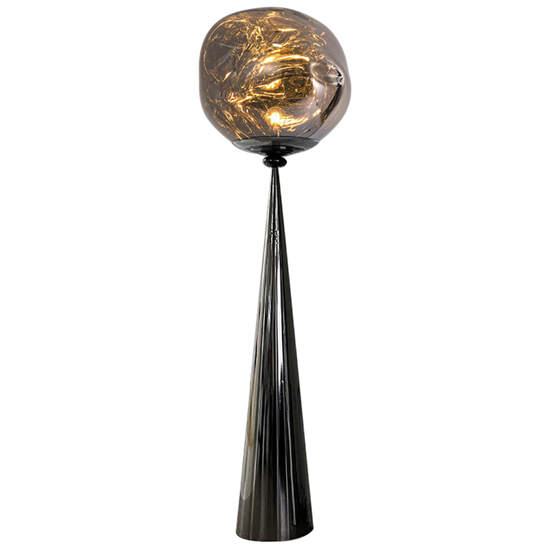 Торшер Kaine Glass Metal Floor Lamp Прозрачное Стекло Черный Серебряный Стекло Смок Торшер Kaine Glass Metal Floor Lamp Прозрачное Стекло Черный Серебряный Стекло Смок в Липецке | Loft Concept