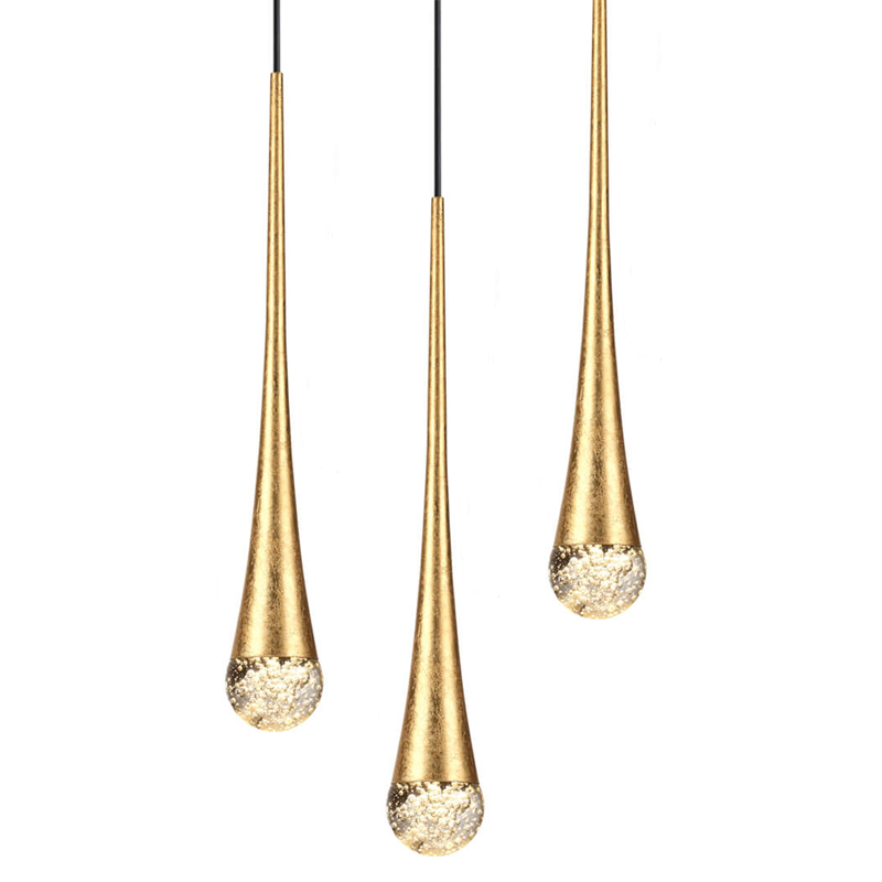 Подвесной светильник Golden Drop Lamp Золотой Прозрачное Стекло Подвесной светильник Golden Drop Lamp Золотой Прозрачное Стекло в Липецке | Loft Concept