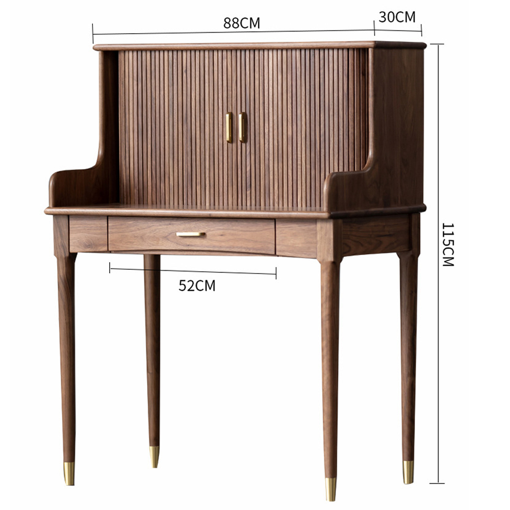 Туалетный стол деревянный с ящиком и зеркалом Moon Walnut Furniture Туалетный стол деревянный с ящиком и зеркалом Moon Walnut Furniture в Липецке