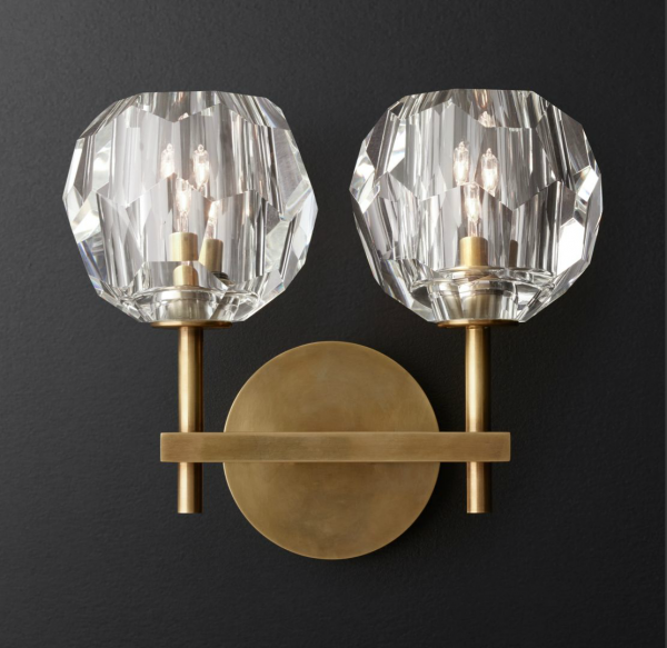 Бра Бра RH Boule de Cristal Double Sconce Brass Латунь Бра Бра RH Boule de Cristal Double Sconce Brass Латунь в Липецке | Loft Concept