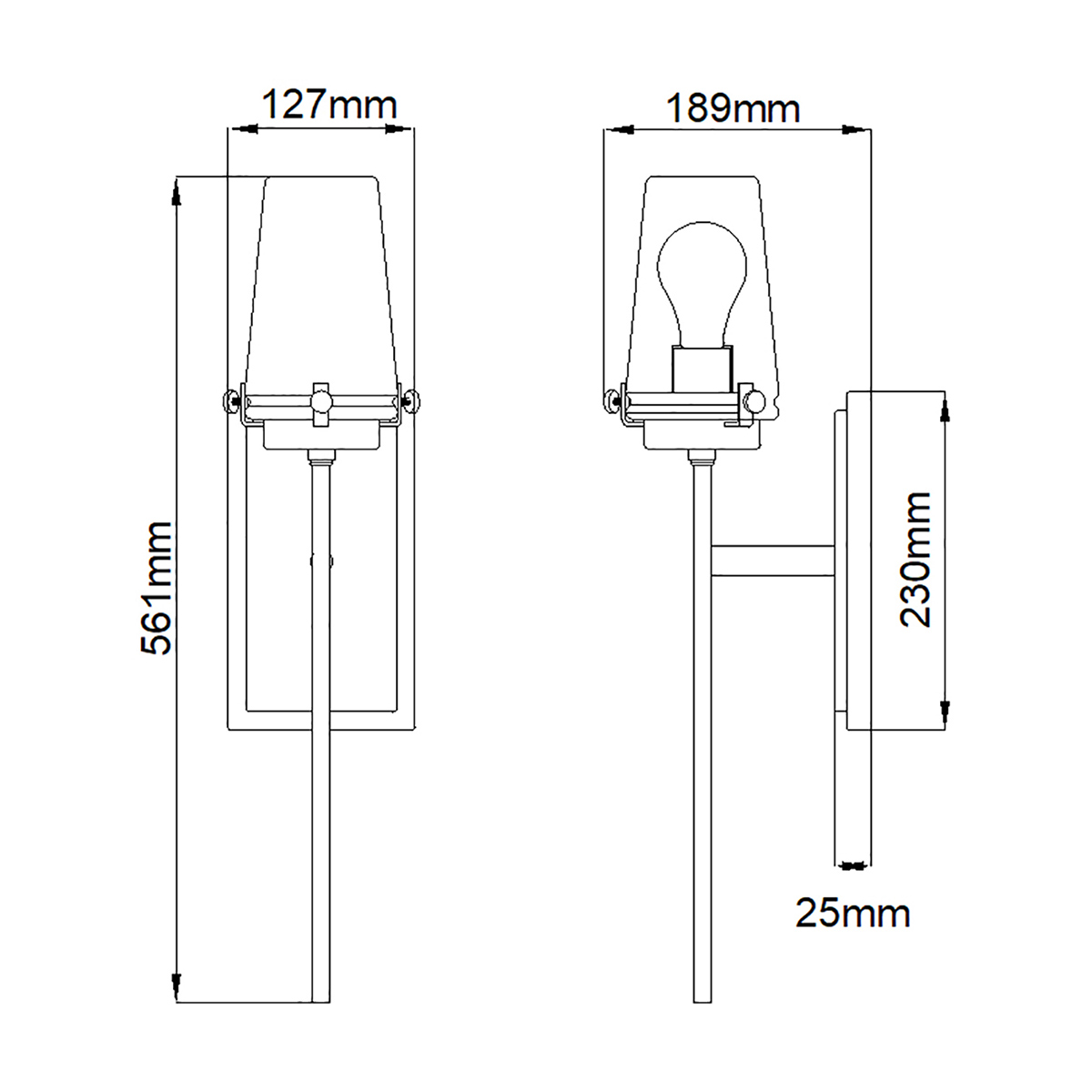 Бра с прозрачным стеклянным плафоном Kichler в Липецке