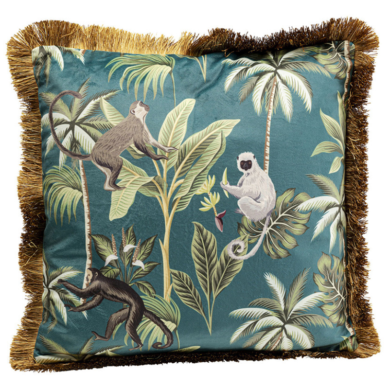 Подушка Jungle Monkeys Мульти Подушка Jungle Monkeys Мульти в Липецке | Loft Concept