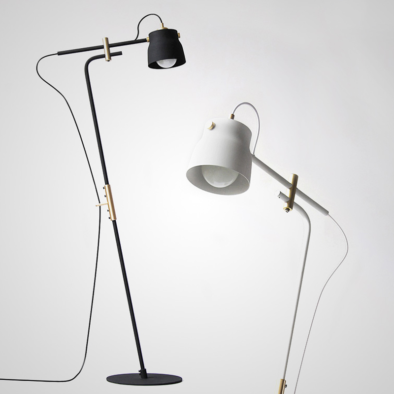 Торшер RAM PLASENCIA FLOR Lamp Белый Черный Торшер RAM PLASENCIA FLOR Lamp Белый Черный в Липецке | Loft Concept