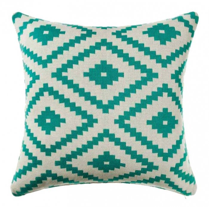 Подушка geometrical ornament бирюзовая Бирюзовый Подушка geometrical ornament бирюзовая Бирюзовый в Липецке | Loft Concept
