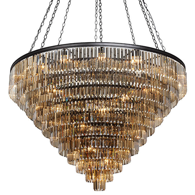 Большая Многоярусная люстра ODEON Amber GLASS 11-TIER диаметр 160 см Черный матовый Прозрачное Стекло Большая Многоярусная люстра ODEON Amber GLASS 11-TIER диаметр 160 см Черный матовый Прозрачное Стекло в Липецке | Loft Concept