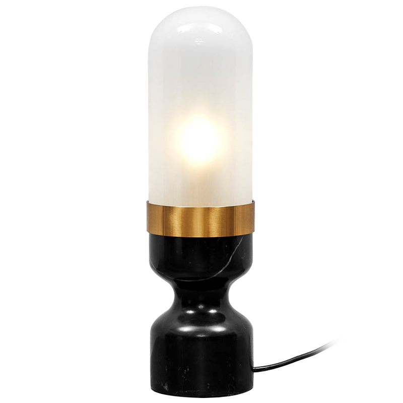 Настольная лампа Arun Lamp Черный Белый Золотой Настольная лампа Arun Lamp Черный Белый Золотой в Липецке | Loft Concept