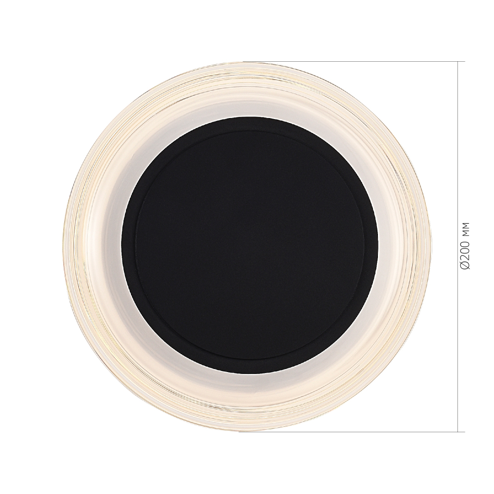 Бра круглое черный/прозрачный Plumpness LED 7 в Липецке