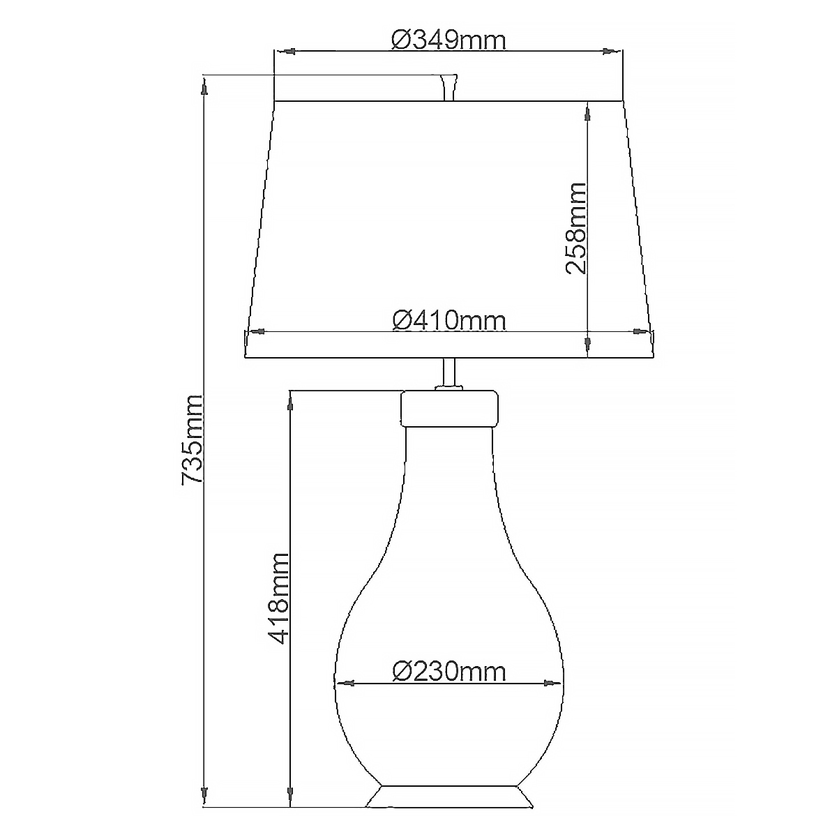 Настольная лампа с коническим дымчато-зелёным абажуром из искусственного шёлка Quintiesse в Липецке
