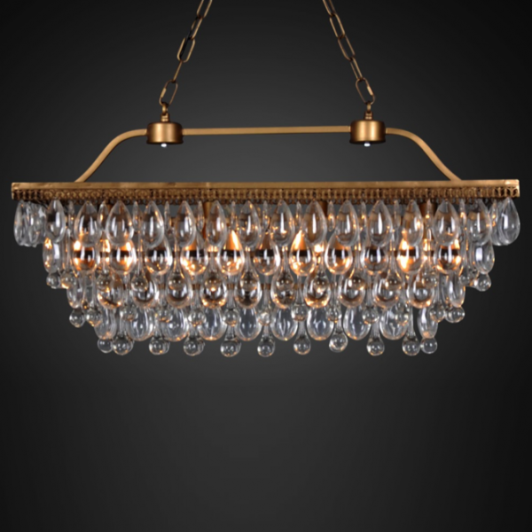 Люстра Clarissa Glass Drop Quadro Люстра Clarissa Glass Drop Quadro в Липецке | Loft Concept