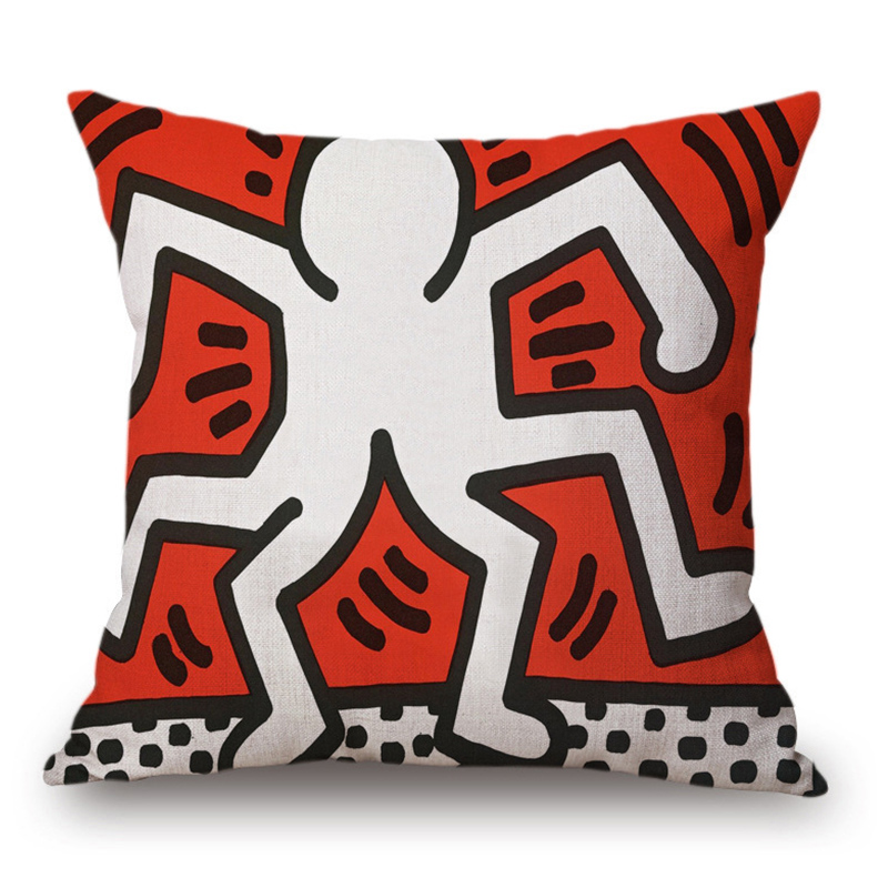 Подушка Keith Haring 2 Мульти Подушка Keith Haring 2 Мульти в Липецке | Loft Concept