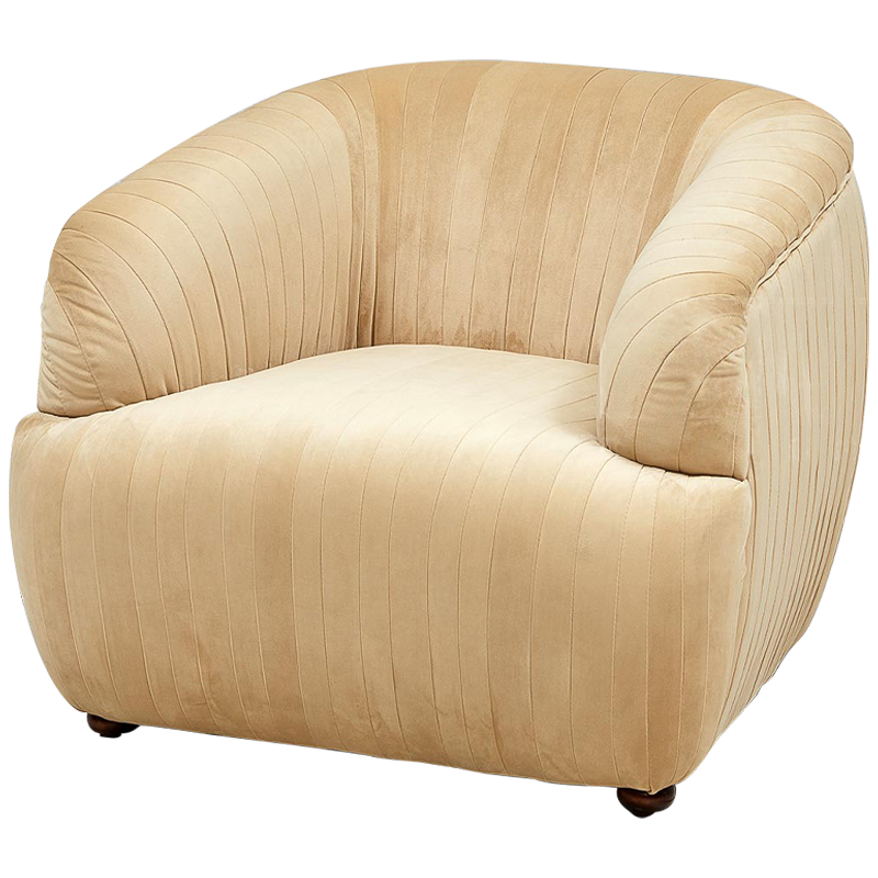 Кресло песочного цвета велюр Lorelai Sand Armchair Песочный Кресло песочного цвета велюр Lorelai Sand Armchair Песочный в Липецке | Loft Concept