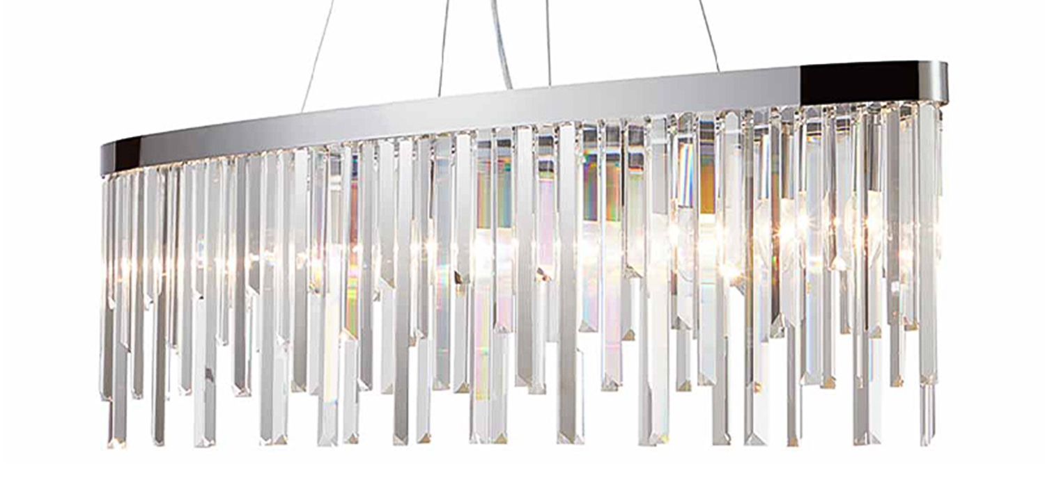 Люстра Bennett Oval Chandelier chrome - фото